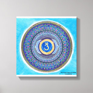 Lienzo Tercer Ojo Chakra Mandala Canvas Art