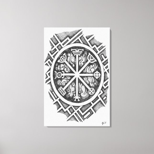 Lienzo Tercer pentáculo de Mercurio (Anverso)