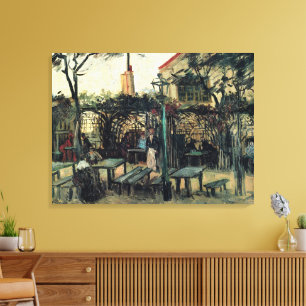 Lienzo Terraza de un café, Montmartre por Vincent van Gog