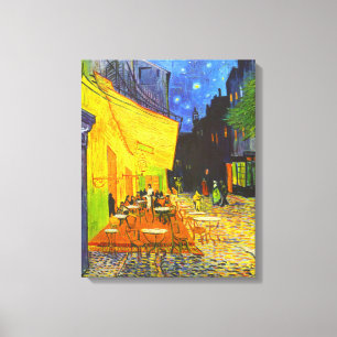 Lienzo Terraza del Café por la Noche