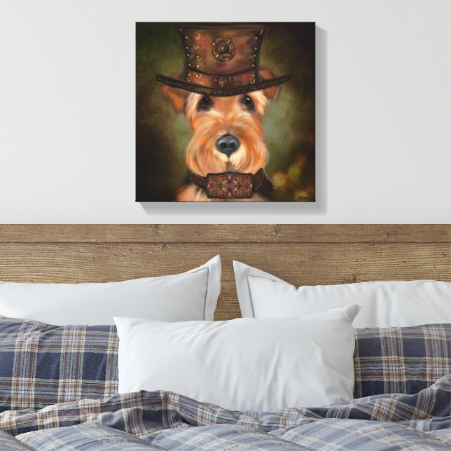 LIENZO TERRIER AIREDALE  (Insitu(Dormitorio))