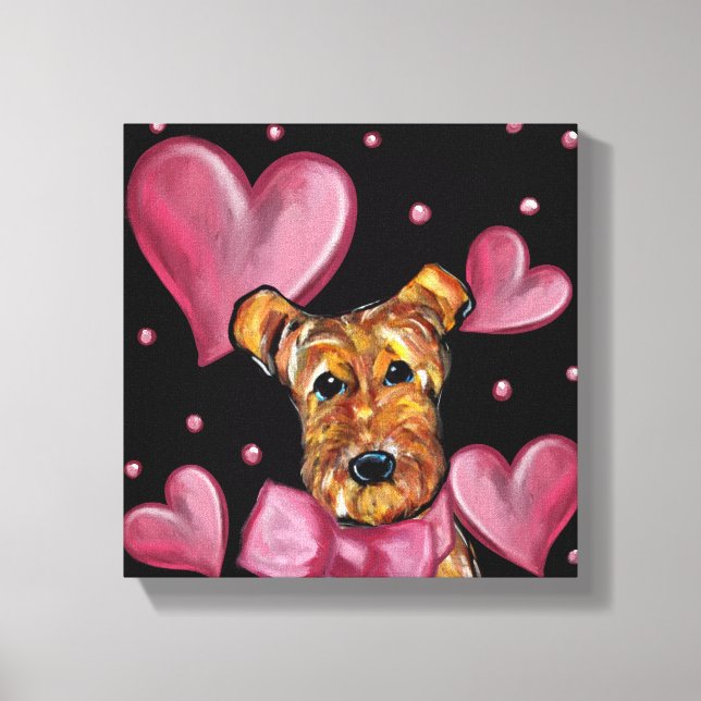 LIENZO TERRIER AIREDALE   (Anverso)