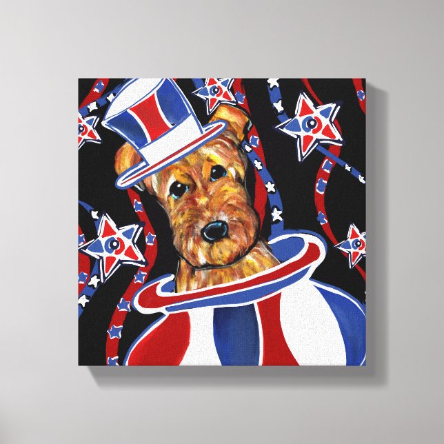 LIENZO TERRIER AIREDALE   (Anverso)