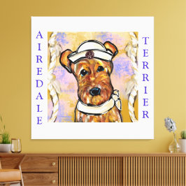 LIENZO TERRIER AIREDALE  