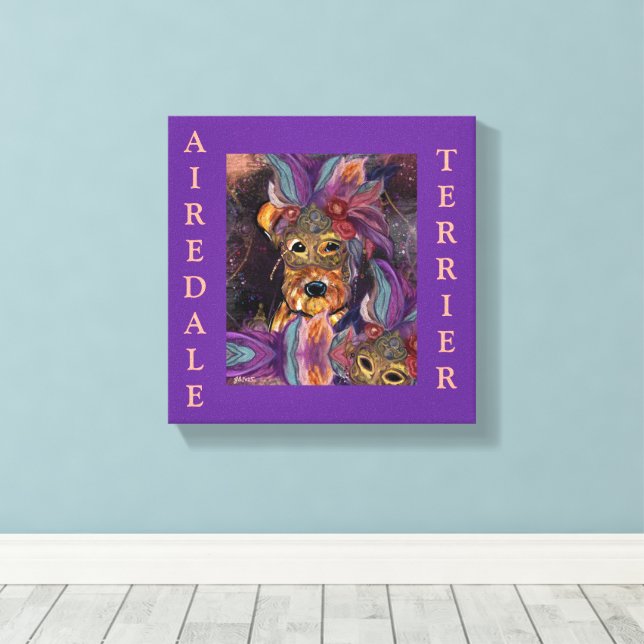 LIENZO TERRIER AIREDALE   (Insitu (piso de madera))