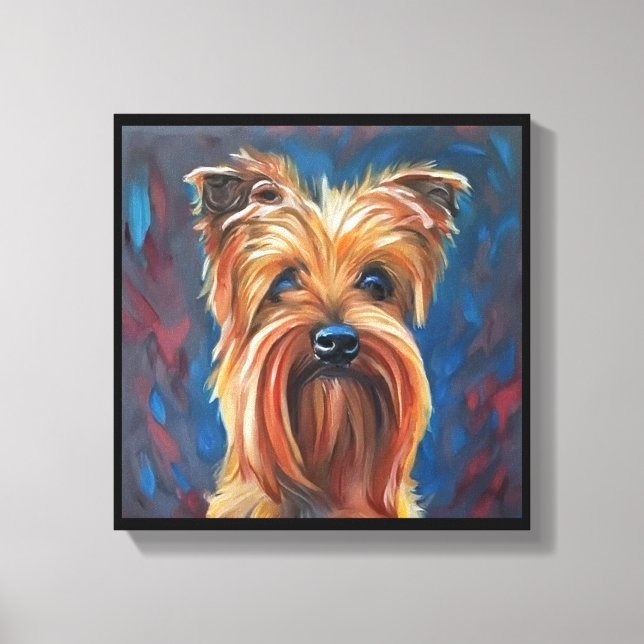 Lienzo Terrier Australiano - Retrato de Perro (Anverso)