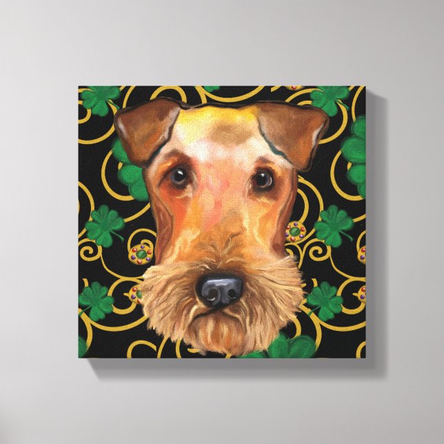 Lienzo Terrier de Airedale (Anverso)