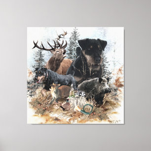 Lienzo Terrier de caza alemán (Jagdterrier)