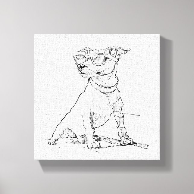 Lienzo Terrier Jack Russell  (Anverso)