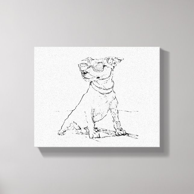 Lienzo Terrier Jack Russell  (Anverso)