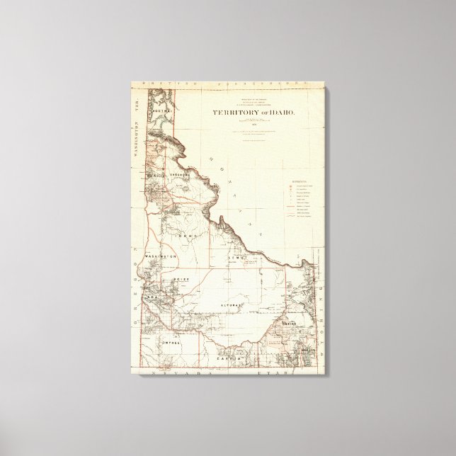 Lienzo Territorio De Idaho (Anverso)