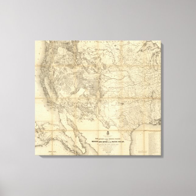 Lienzo Territorio de los Estados Unidos (Anverso)