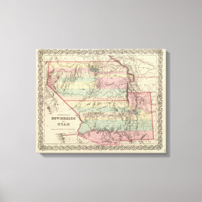 Lienzo Territorios de Nuevo México y Utah (Anverso)