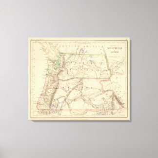 Lienzo Territorios de Washington y Oregón