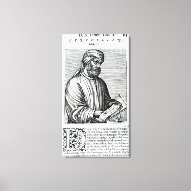 Lienzo Tertullian, ilustracion de Andre Thevet (Anverso)