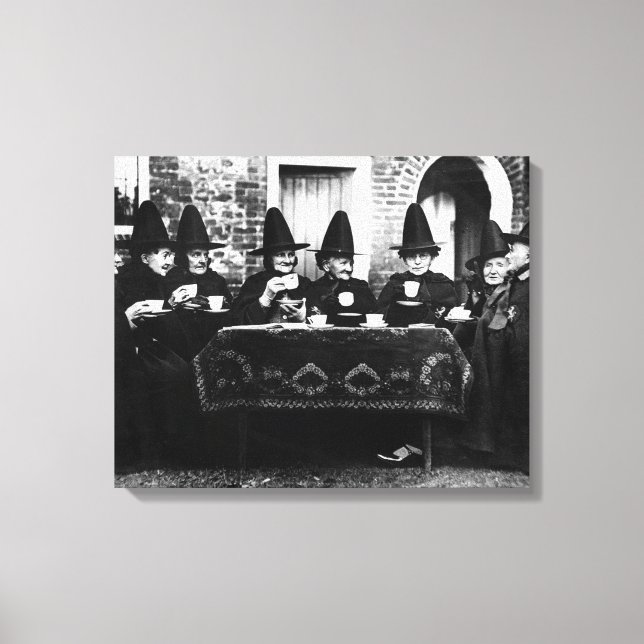 Lienzo Testigos galeses - Fiesta de té Vintage (Anverso)