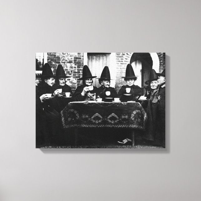 Lienzo Testigos galeses - Fiesta de té Vintage (Anverso)