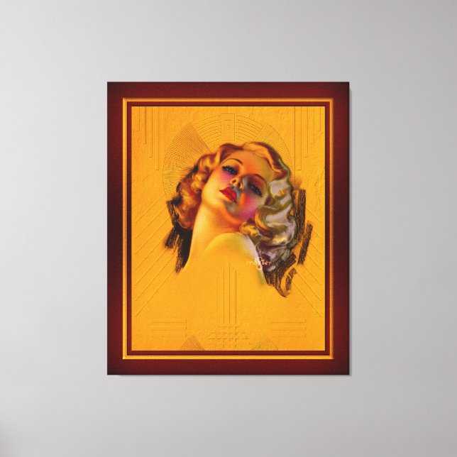 Lienzo Testigos oculares de retrato Art Deco de Zoe Mozer (Anverso)