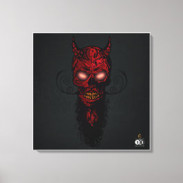 Lienzo Tête de mort hipster skulls crâne de diable