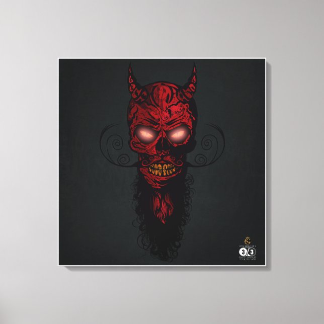 Lienzo Tête de mort hipster skulls crâne de diable (Anverso)