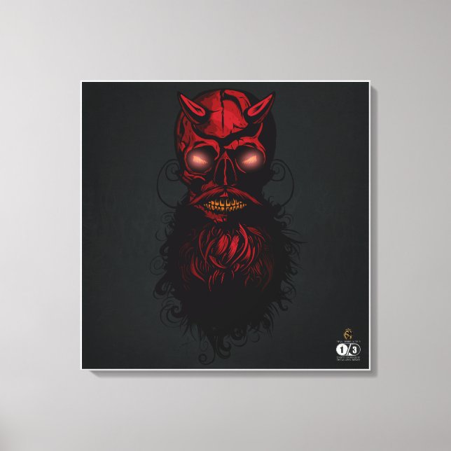 Lienzo Tête de mort hipster skulls crâne du diable  (Anverso)