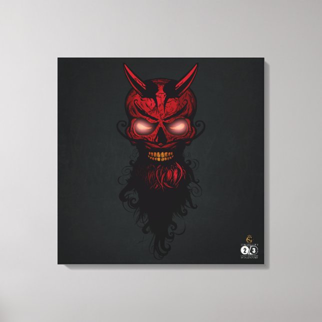 Lienzo Tête de mort hipster skulls diable crane (Anverso)