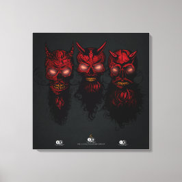 Lienzo Tête de mort hipster skulls les 3 diables ensemble
