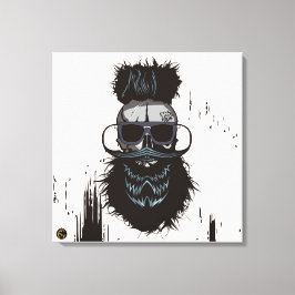 Lienzo Tête de mort punk hipster G-skulls crâne barb lion