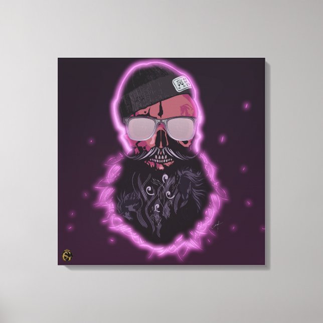 Lienzo Tête de mort punk hipster G-skulls crâne chevaux (Anverso)