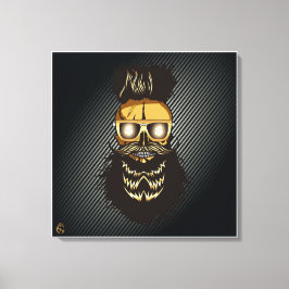 Lienzo Tête de mort punk hipster G-skulls crâne dollars