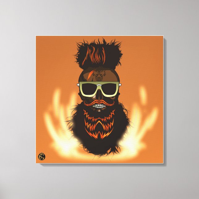 Lienzo Tête de mort punk hipster G-skulls crâne enfer (Anverso)