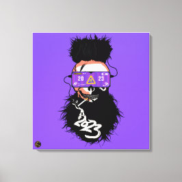 Lienzo Tête de mort punk hipster G-skulls crâne metaverse