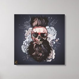 Lienzo Tête de mort punk hipster G-skulls crâne musisian