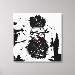 Lienzo Tête de mort punk hipster G-skulls crâne panda