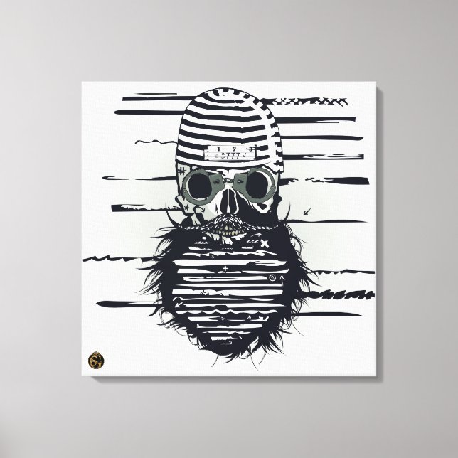 Lienzo Tête de mort punk hipster G-skulls crâne prison (Anverso)