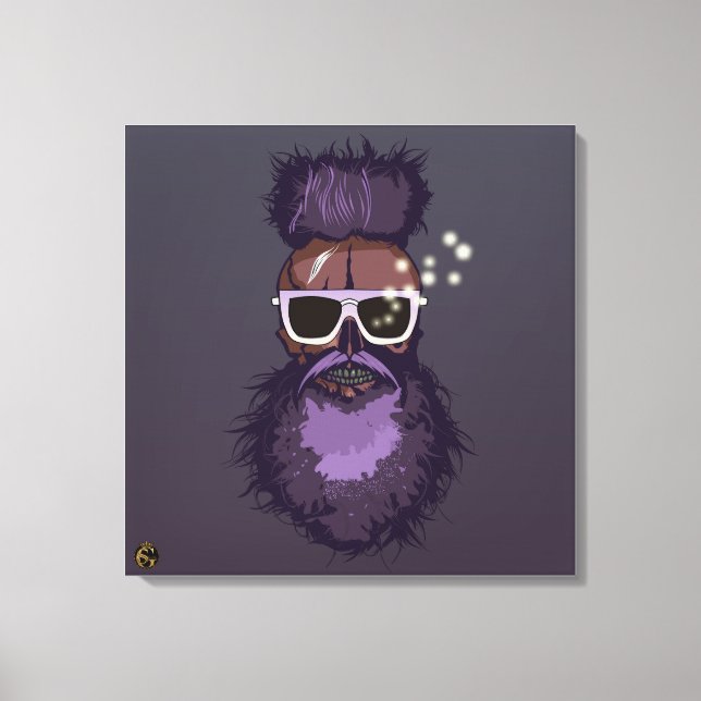 Lienzo Tête de mort punk hipster G-skulls crâne rêveur (Anverso)