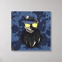 Lienzo Tête de mort punk hipster G-skulls crâne stay wild