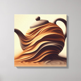 Lienzo Tetera abstracta minimalista zen fluida