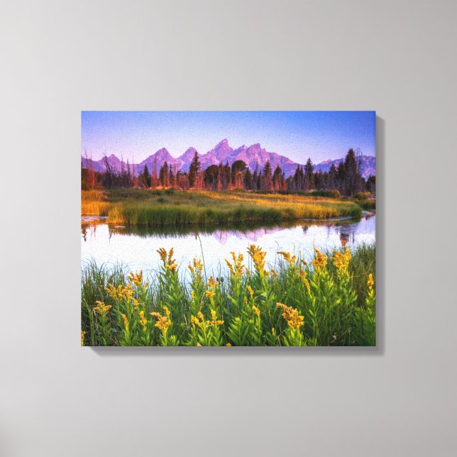 Lienzo Teton Sunrise (Anverso)