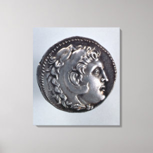 Lienzo Tetradrachma que representa a Alejandro Magno