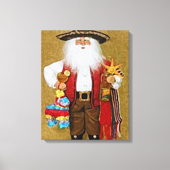 Lienzo Texan Santa Claus, el sudoeste de México hispano (Anverso)