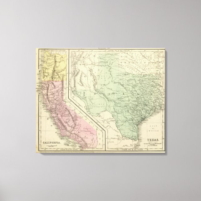 Lienzo Texas, California (Anverso)