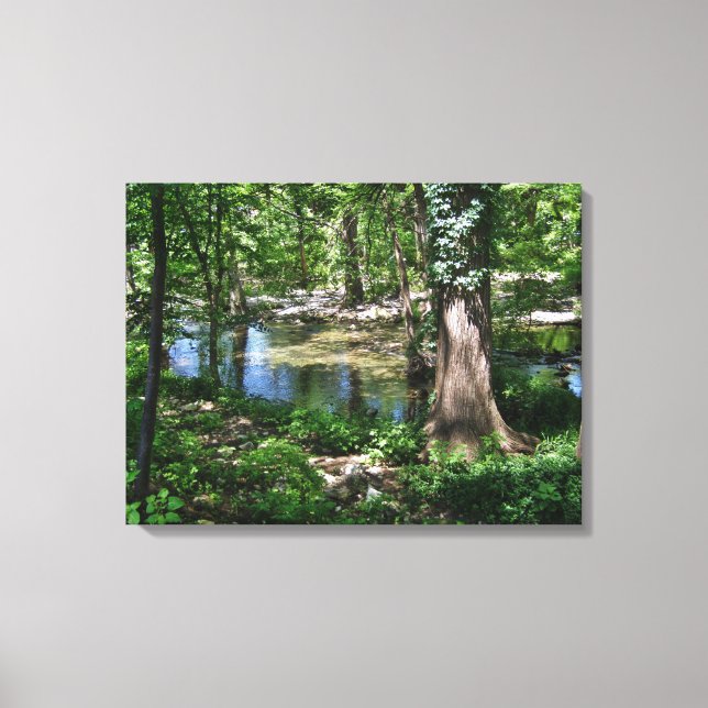 Lienzo Texas Creek Wimberley (Anverso)