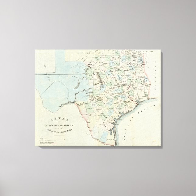Lienzo Texas de los Estados Unidos de América (Anverso)