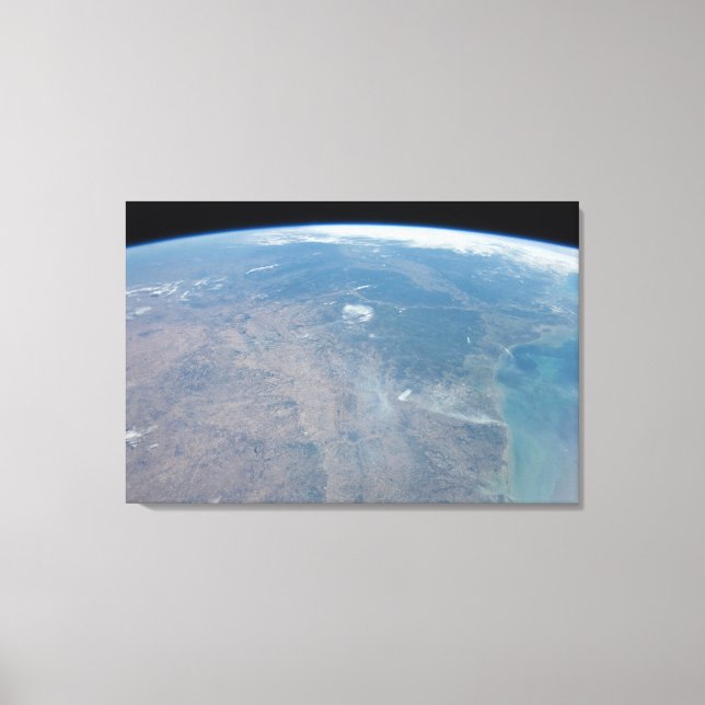 Lienzo Texas Panorámica Y El Golfo De México (Anverso)