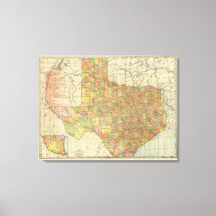 Lienzo Texas por Rand McNally