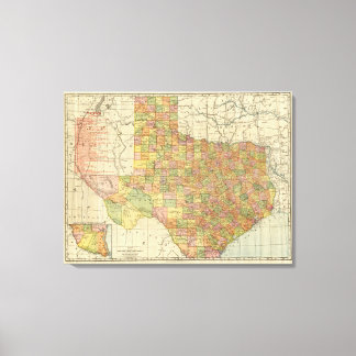 Lienzo Texas por Rand McNally