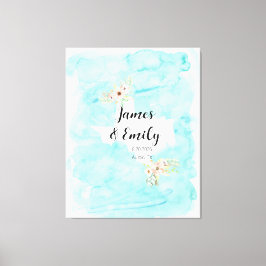 Lienzo Texas Watercolor Wedding Guest Book Alternative