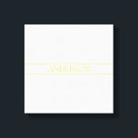 Lienzo Texto de Personalizable simple y elegante | Gold O<br><div class="desc">Elegante personalizable con letras doradas,  edite como quieras.</div>