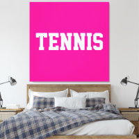 Texto divertido deportivo rosa brillante TENIS atl